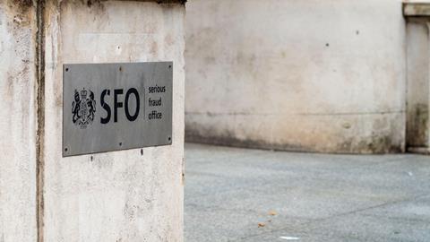Serious Fraud Office office sign, London