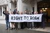Dartmoor wild camp campaigners celebrate outside the Supreme Court