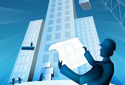 Man building plans